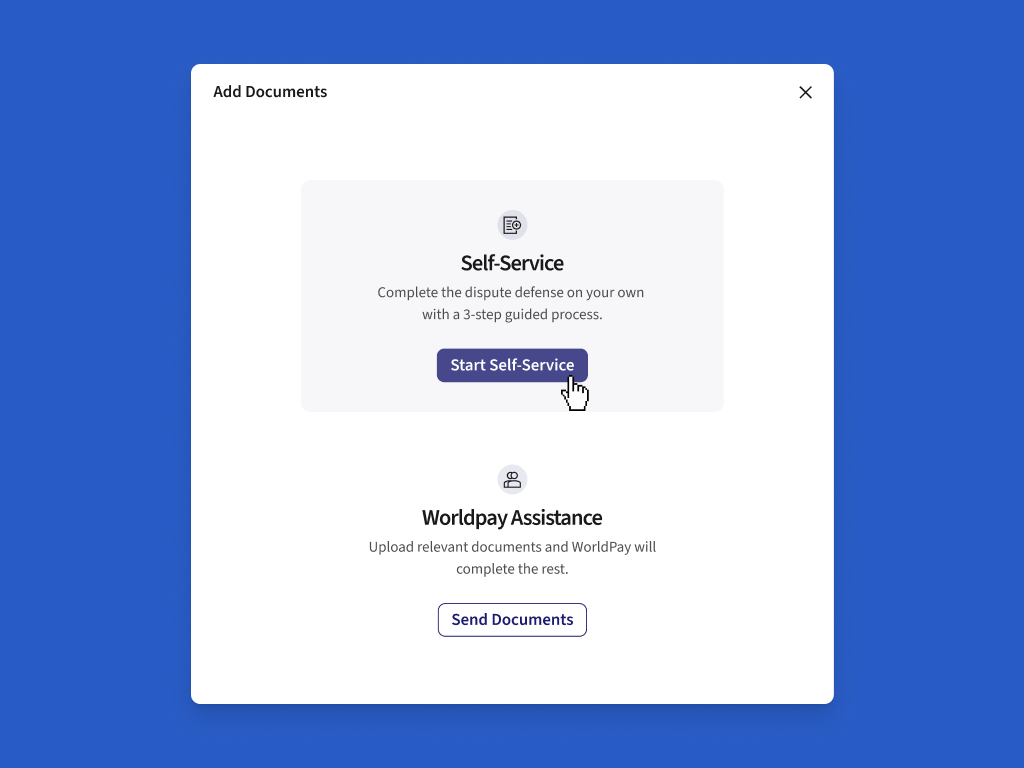 Self-serve document upload flow